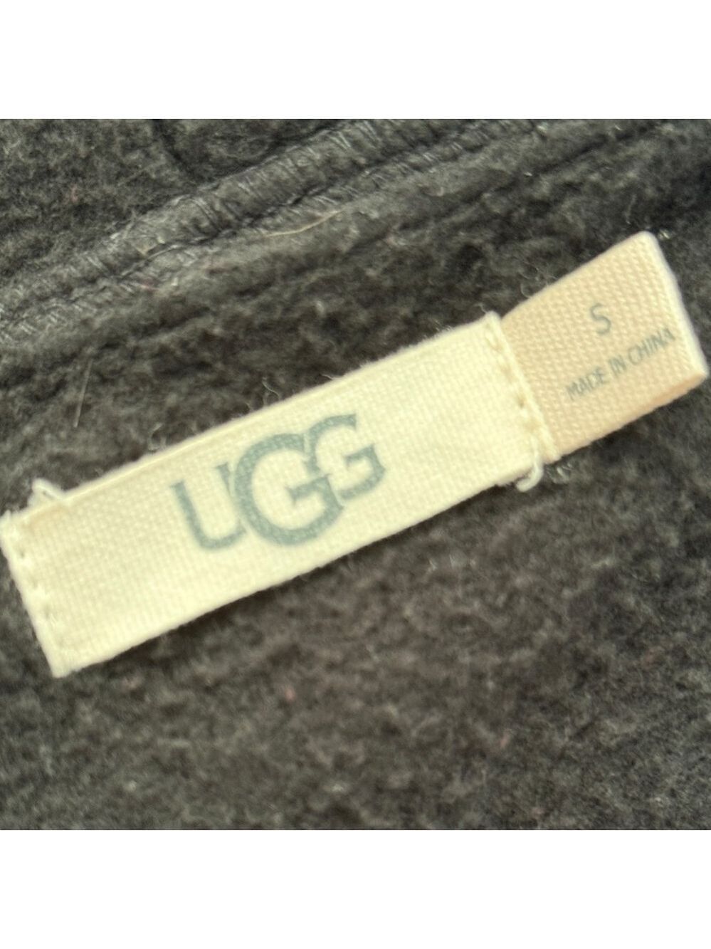 UGG Black Fleece Blanket Coat Size S - Picture 5 of 5